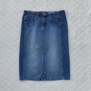 90s Denim Midi Skirt